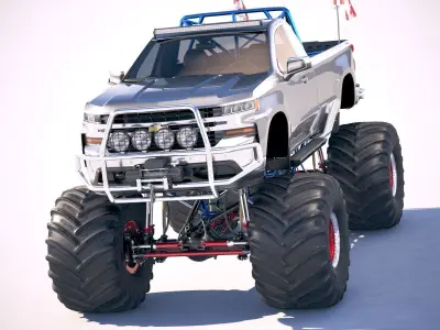 Chevrolet Silverado Monster Truck CG 2019 3D model