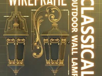 CLASSICAL OUTDOOR WALL LAMP -Model 09- 3D model