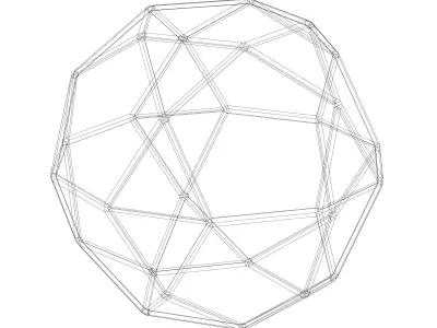 Wireframe Shape Pentagonal Orthobirotunda 3D print model