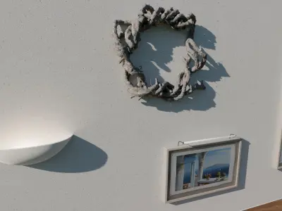 Greek Wall Furnitures Hotel - Realistic PBR 3D model