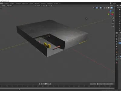 Underground garage with texture blender 3D model