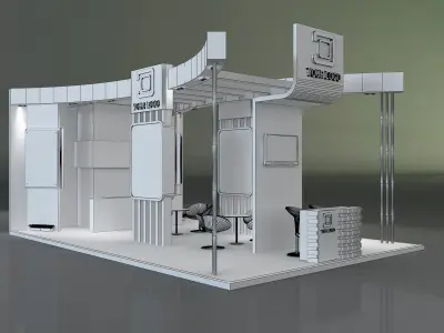 Booth Exhibition Stand a233b 3D model