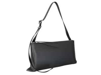 JIL SANDER logo print leather shoulder bag Low-poly 3D model