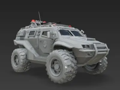 3D Printable Armored Personnel Carrier 3D print model