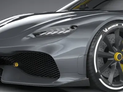 Koenigsegg Gemera 2021 LowPoly Low-poly 3D model