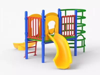 Playground Slide and Climb Low-poly 3D model