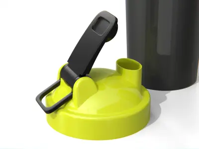 Sport Protein Shaker Bottle Low-poly 3D model