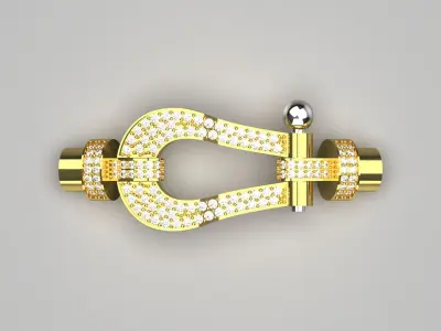 Bracelet connection with diamond model bg0008 3D print model