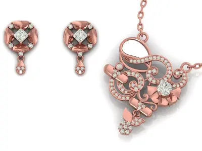 Pendant Necklace 3D print model 21