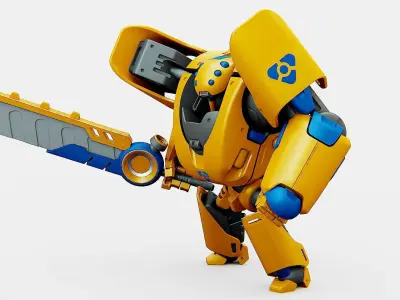 BATTLE DROID PHOVOSH Rigged for Unreal Engine - Unity - MIXAMO  3D model