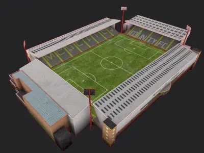 Meadow Lane Low-poly 3D model