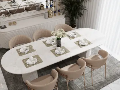 Living and Dining Scene  3D model