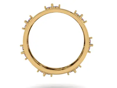 Band stone ring  54 Free 3D print model