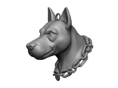 pitbull head 3D print model