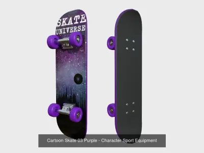 10 Cartoon Skates Shapes - Character Sport Equipment 3D Model Pack