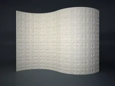 07 ARABIC PATTERN WALL Low-poly 3D model
