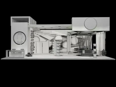 Booth Exhibition Stand a390c 3D model