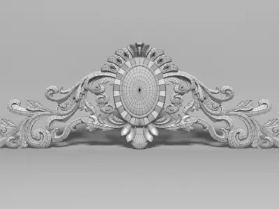 Carving ornate gold ornament  3D model