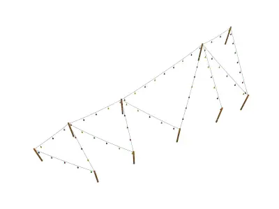 village lighting 3D model Low-poly 3D model