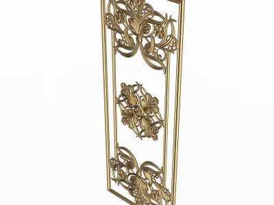 Boiserie Carved Decoration Panel 012 Low-poly 3D model