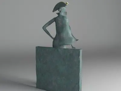 Bronze statuette - Maya V-Ray - PBR - 47 cm - 18 inches 3D model