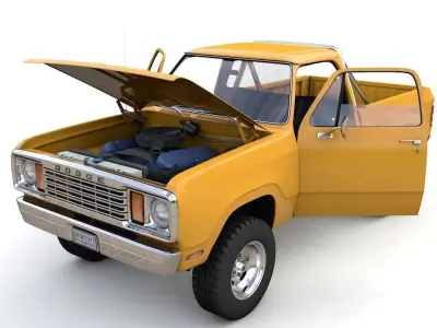 DODGE POWER WAGON W200 1977 3D model