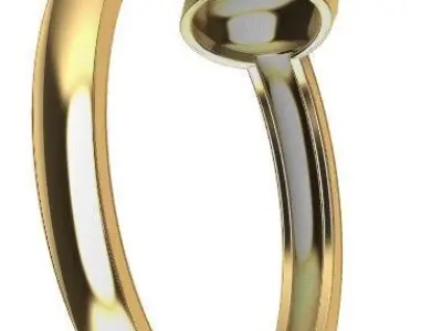 Geometric Harmony Ring  Sacred Symbol Design in Gold  Size 7 3D print model