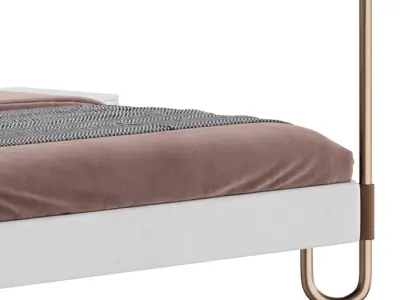 Gracia King Upholstered Canopy bed 3D model