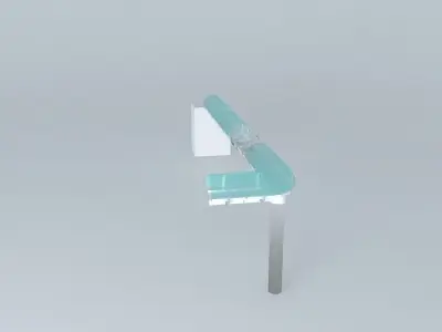 Up-way glass bench Free 3D model