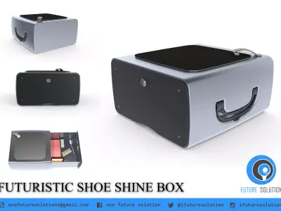 Futuristic Shoe Shine Box Free 3D model
