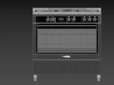 Whirlpool 90cm Gas Freestanding Cooktop Oven WP90510MFBSSAUS 3D model