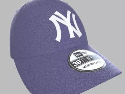 Baseball New York Cap 3D model