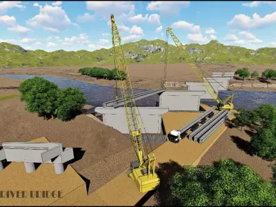 Davao River Bridge 3D model