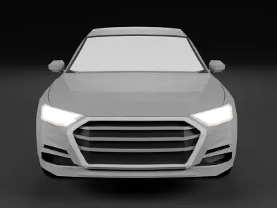 Low Poly Sedan Low-poly 3D model