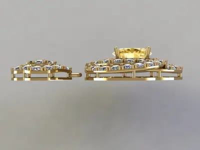 Solitaire Pendent Cambodia for natural gem 3D model