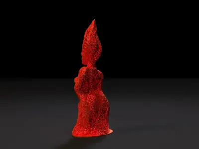 Fire Girl 3D print model