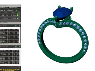 Pear Diamond Bypass Engagement Ring 14k Yellow Gold STL 3D print model