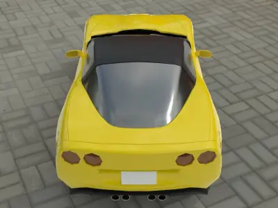 Chevrolet Corvette C6 Coupe Low-poly 3D model
