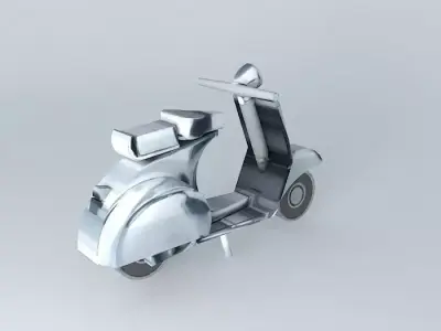 Moto Vespa Thumbnail Decoration Free 3D model