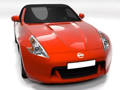 NISSAN 370Z CABRIO CLOSED LOWPOLY Low-poly 3D model