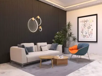 office waiting lounge 3D model