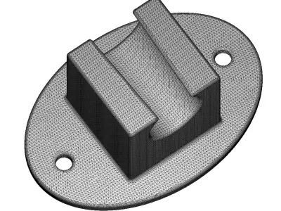 Plastic Bath Faucet Holder 3D model