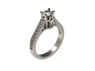 Soliter ring 3D print model 3D print model