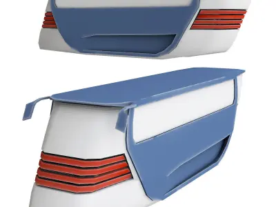 Sci Fi Bus 3d model Low-poly 3D model