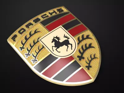 Porsche Logo Plate 3D model