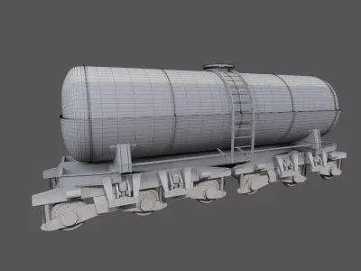 Cistern tank car 3D model