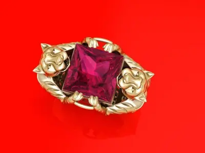 panther ring 3D print model