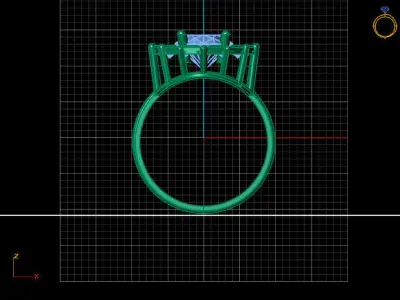 Women Ring 3DM Womens Ring 3d models 3D print model 3D print model 53
