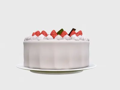 Stawberry cake 3D model