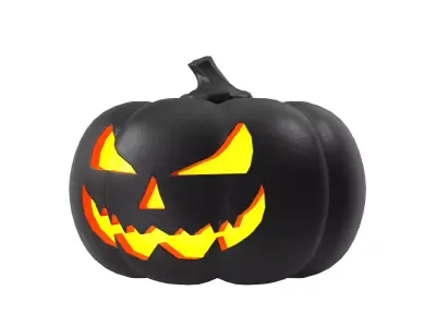 Halloween pumpkin Low-poly 3D model